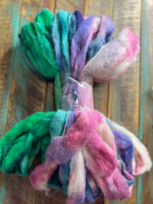 Alpaca Rambouillet Roving-Bonie Maronie’s Petals