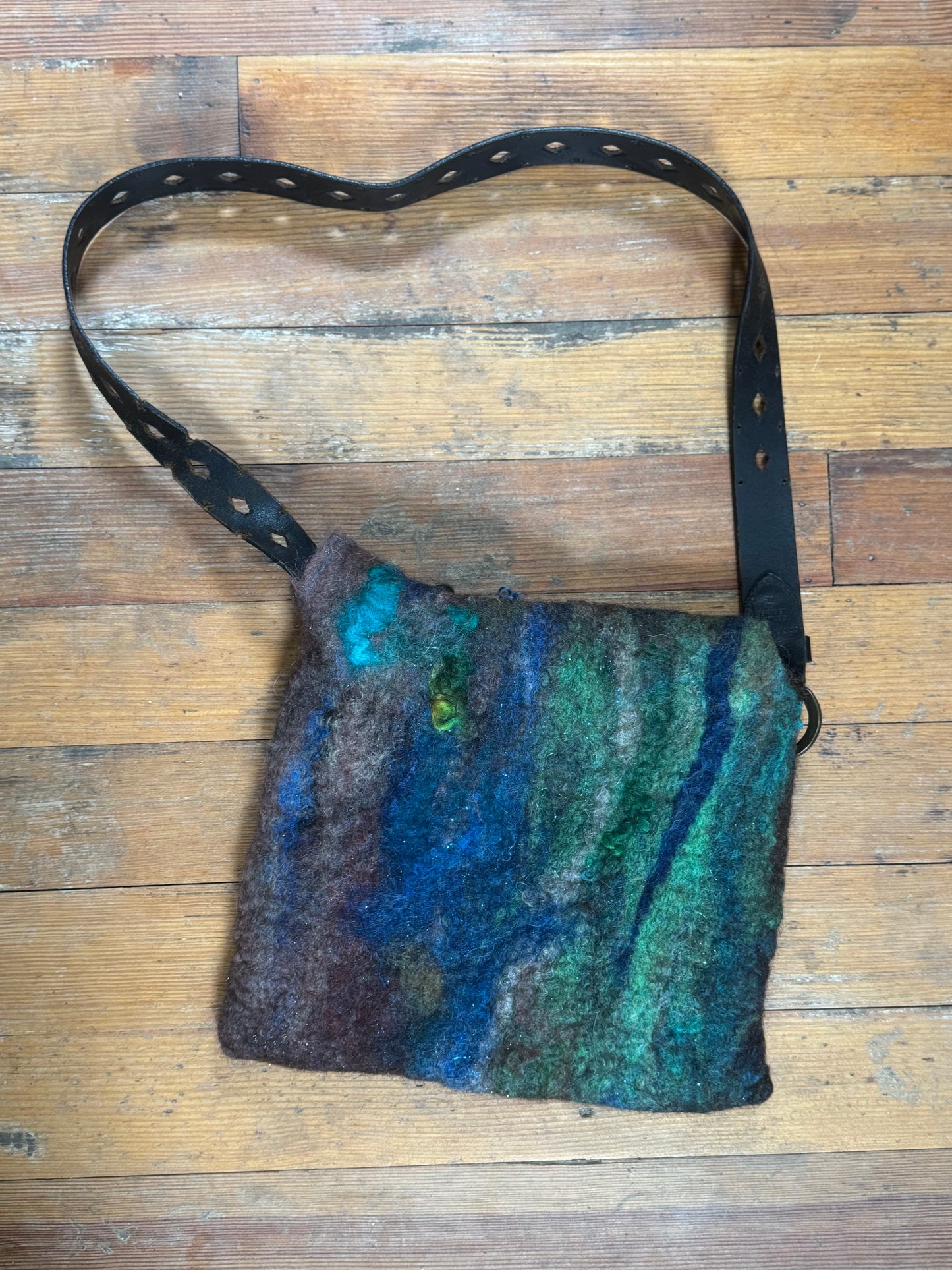 Felted Alpaca Wool Mohair Satchel