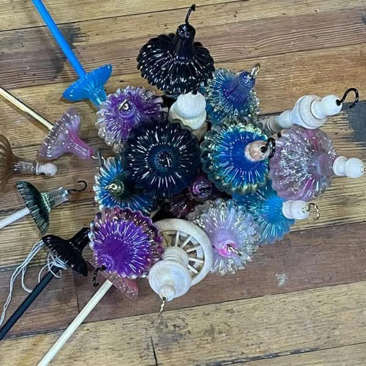 Drop Spindle Resin Blossom