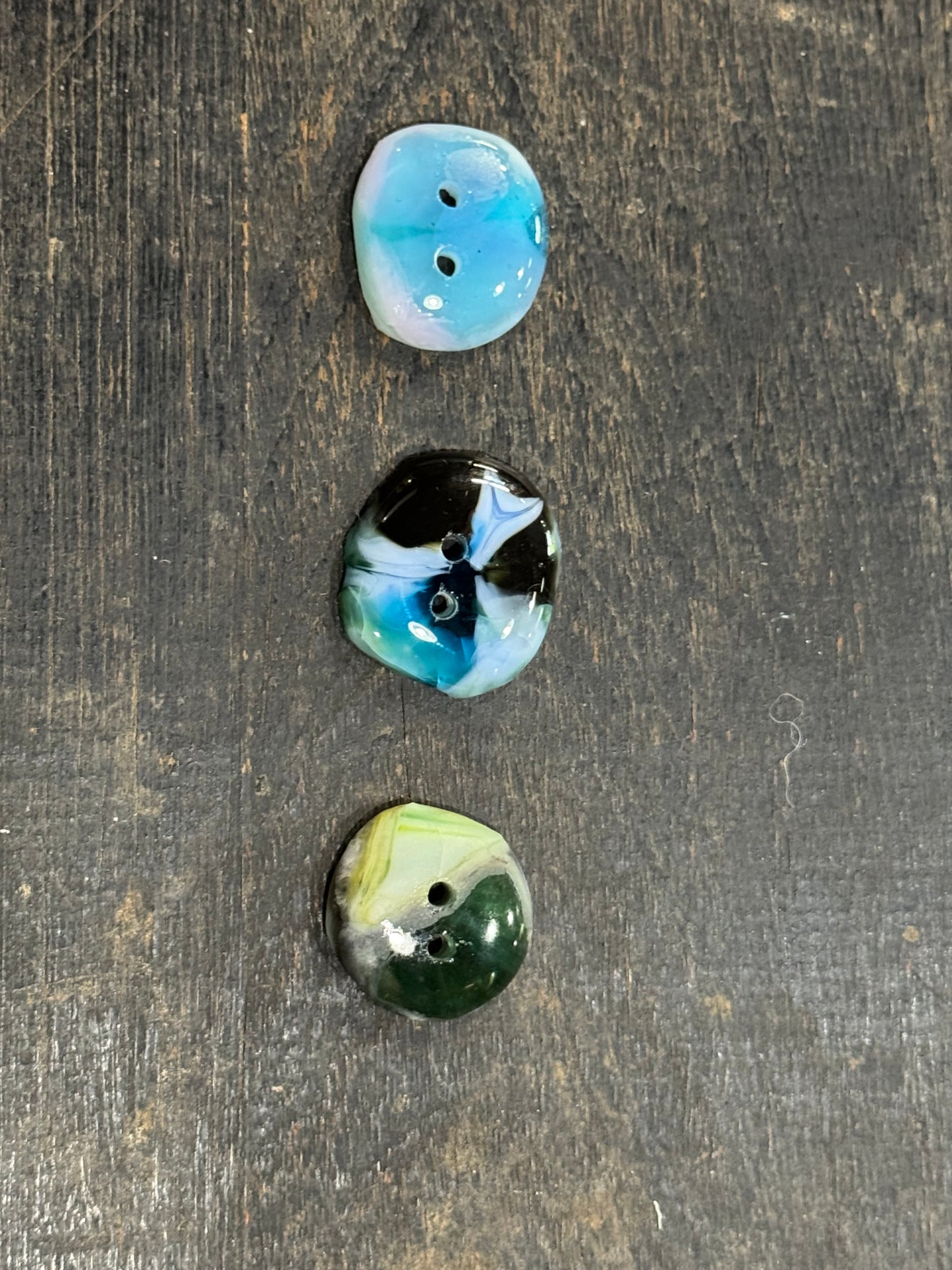 Recycled Fused Glass-XL Button