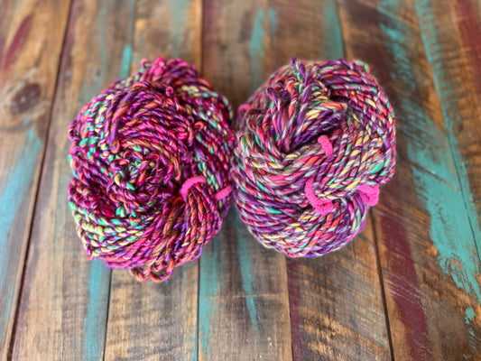 Hand Spun Yarn-Hibiscus