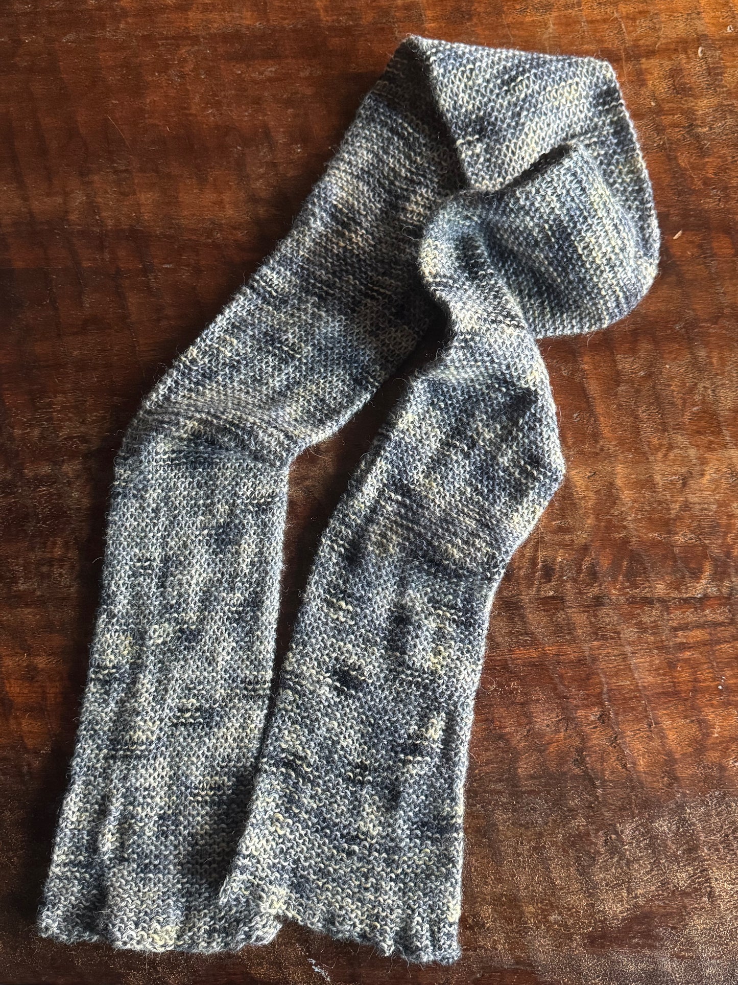 Double Knit Scarf-Blue Green