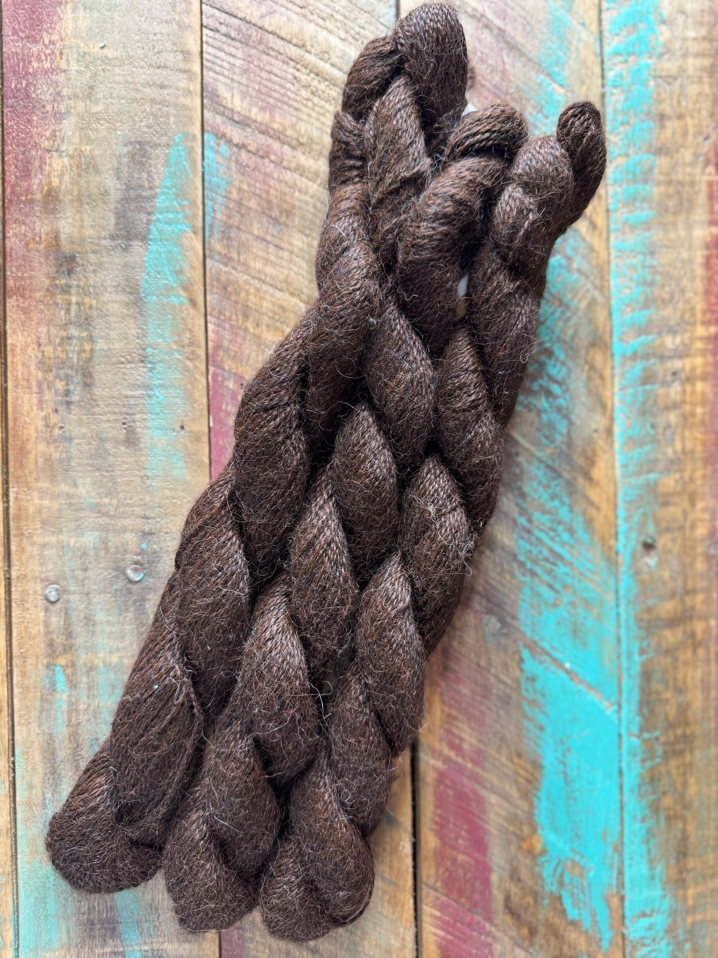 Fingering Suri Alpaca Bamboo Dark Chocolate