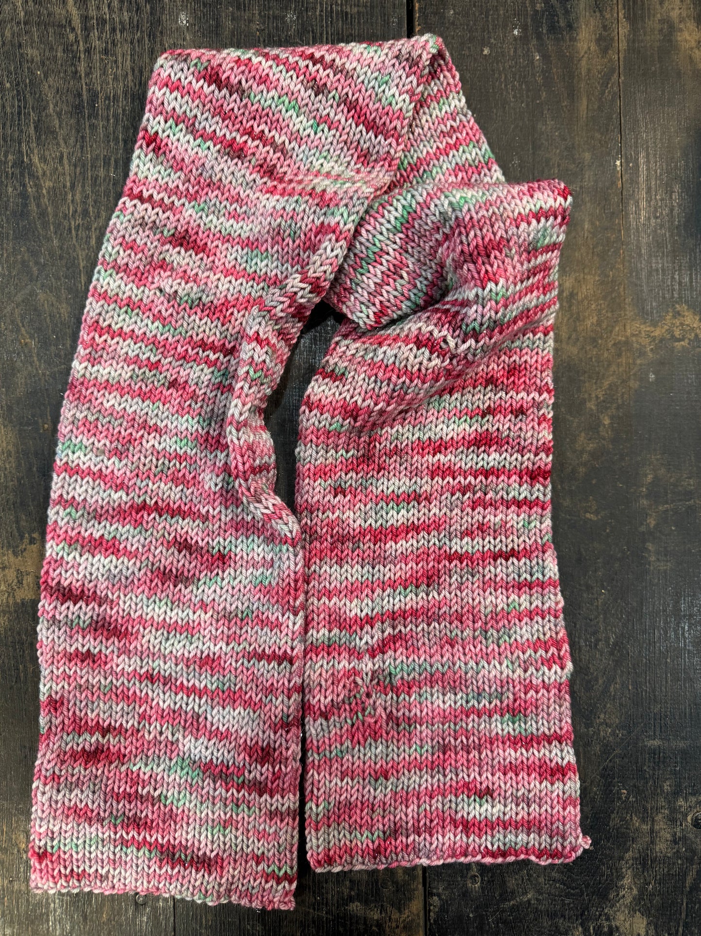 Double Knit Scarf-Holly Jolly
