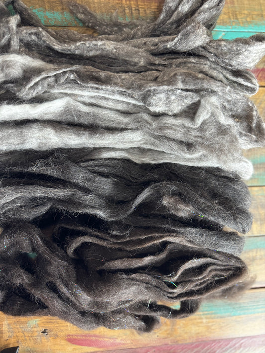 Alpaca Roving-Assorted Monochrome