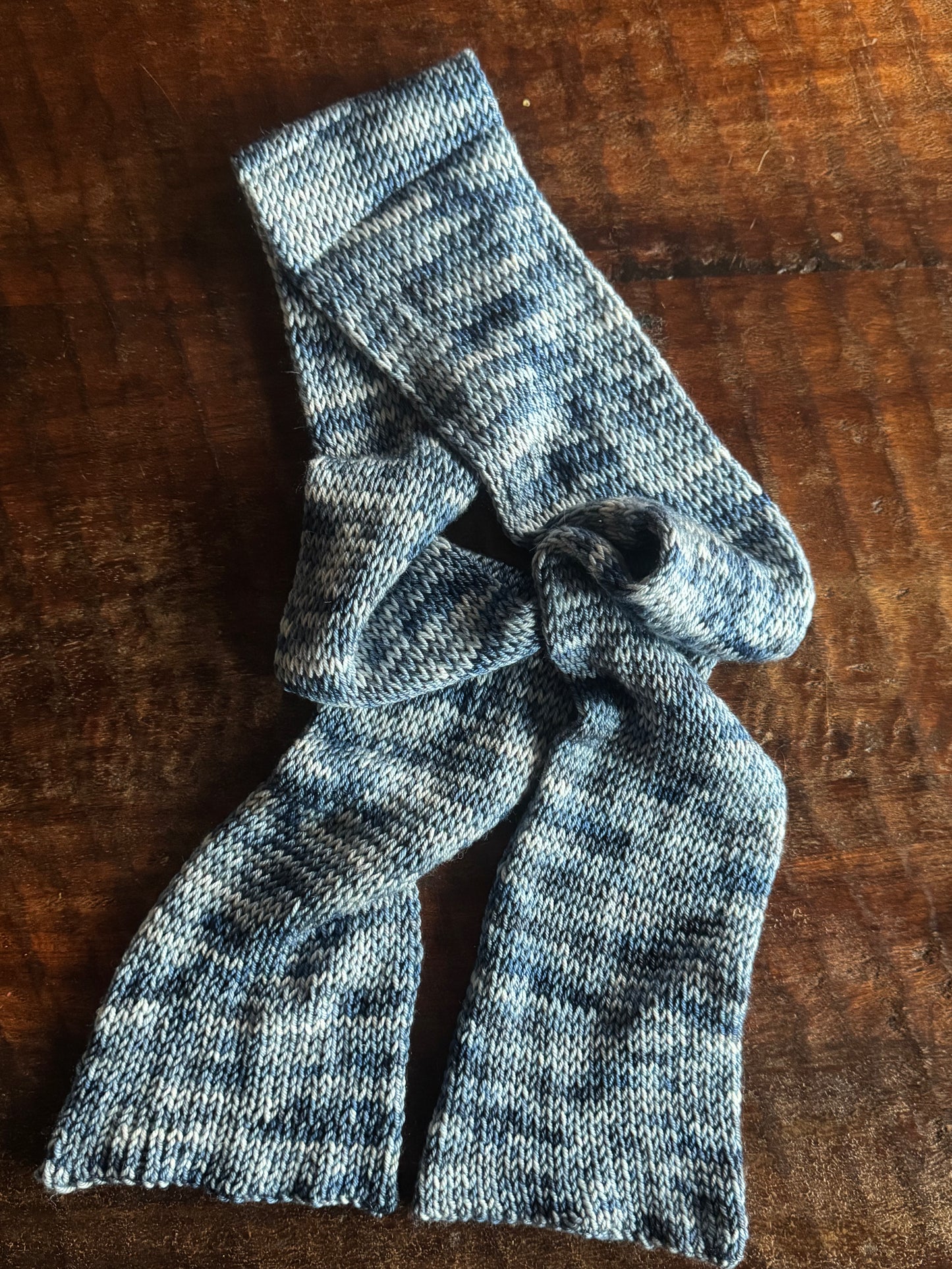 Double Knit Scarf-Denim
