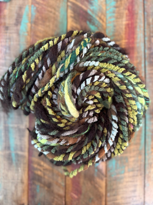 Hand Spun Alpaca Chenille Sparkle-Woodland Fairy