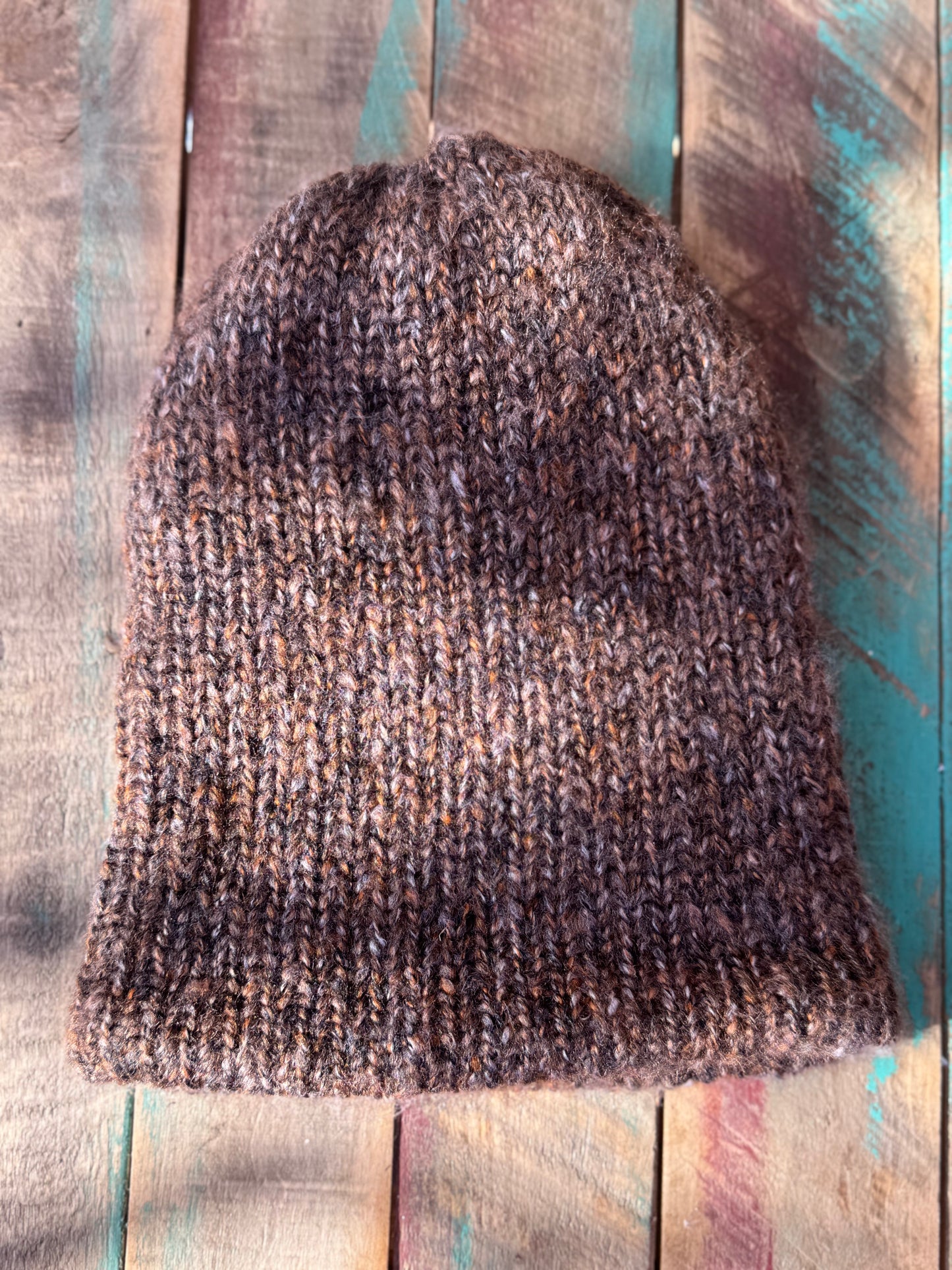 Knit Beanie-Bark