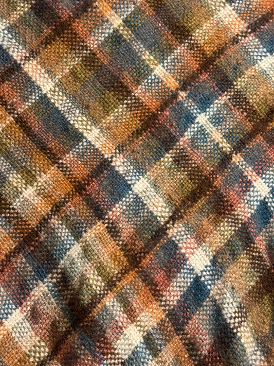 Hand Woven Alpaca Baby Blanket-Diamond Plaid