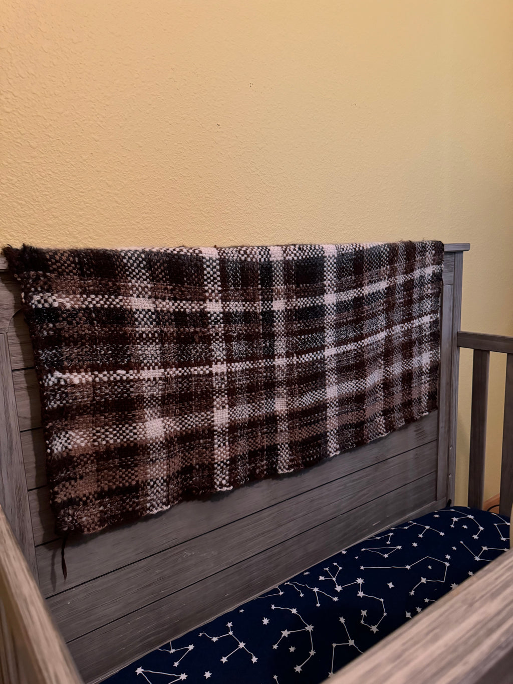 Hand Woven Alpaca Baby Blanket-Traditional Plaid
