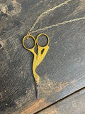 Necklace Shears Gold Stork-Gold Chain