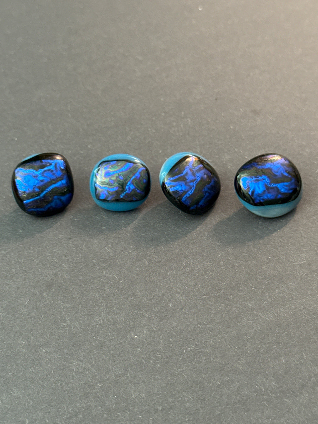 Recycled Fused Glass-Large Button