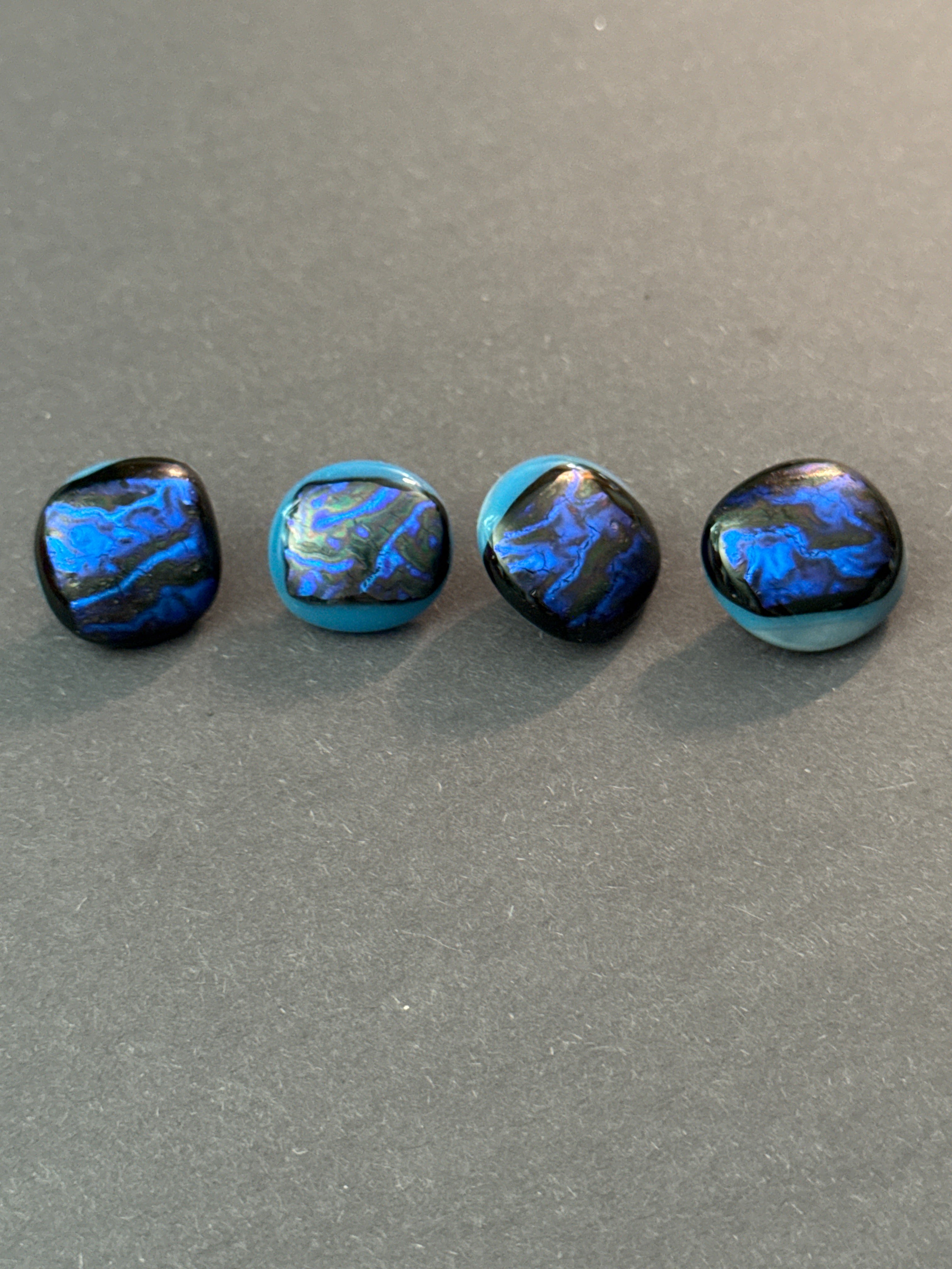 Recycled Fused Glass-Large Button