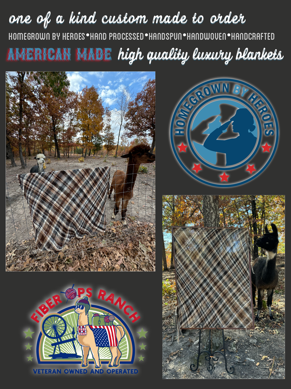Hand Woven Alpaca Baby Blanket-Diamond Plaid