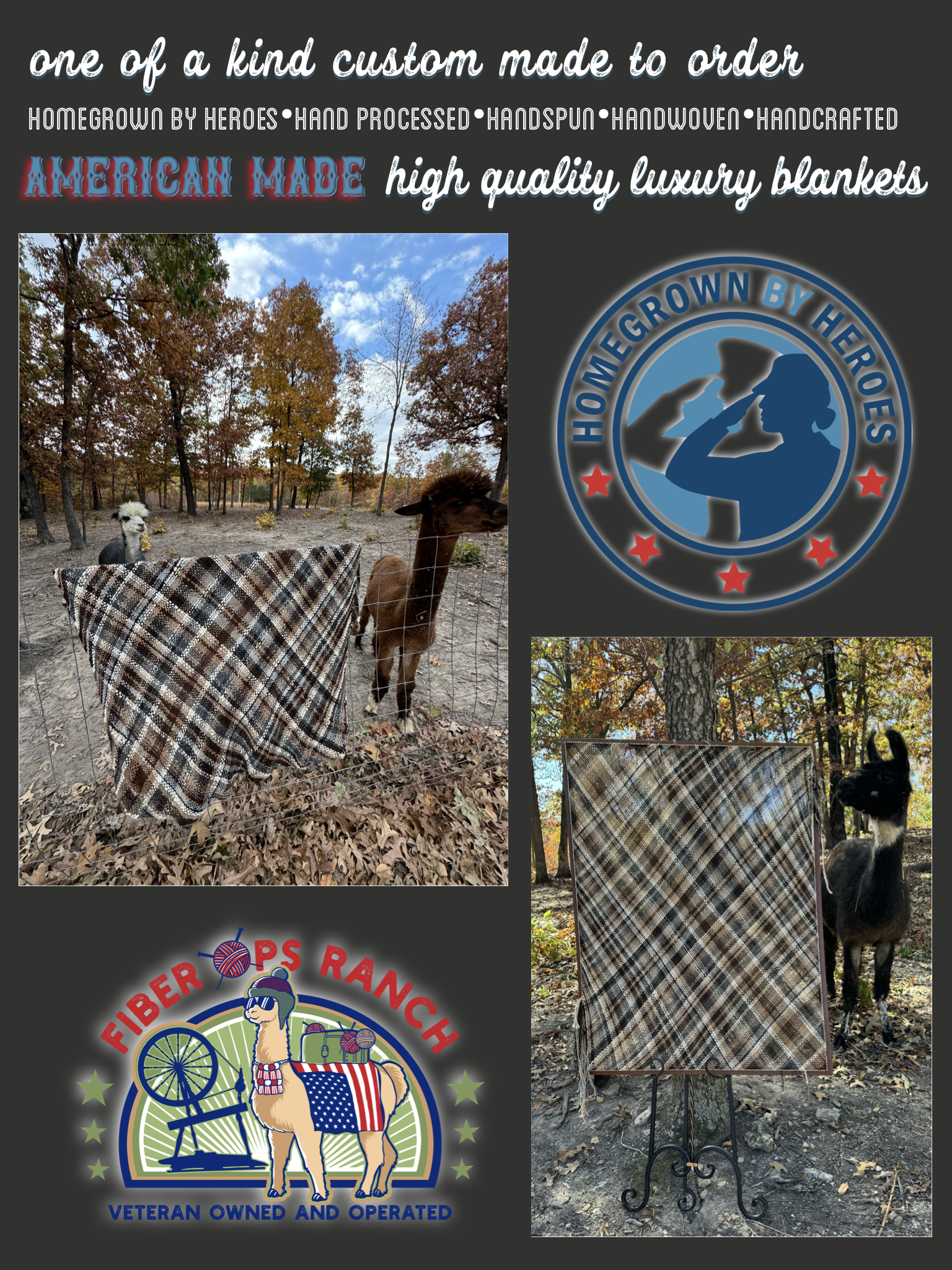 Hand Woven Alpaca Baby Blanket-Diamond Plaid