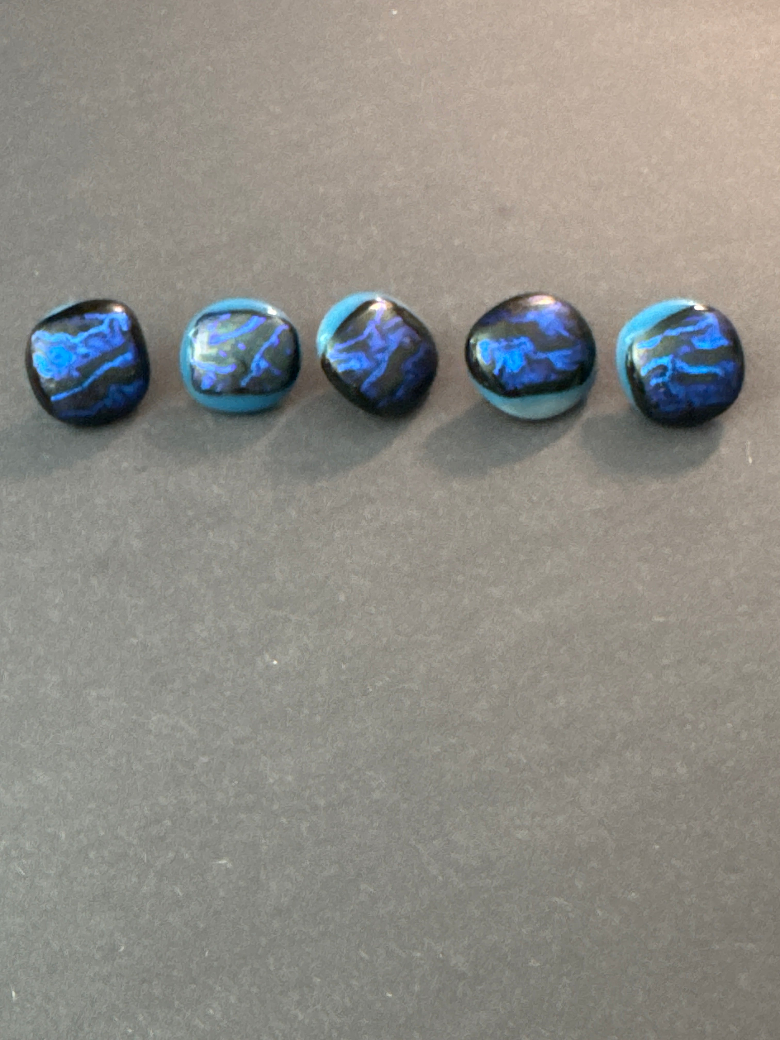 Recycled Fused Glass-Large Button