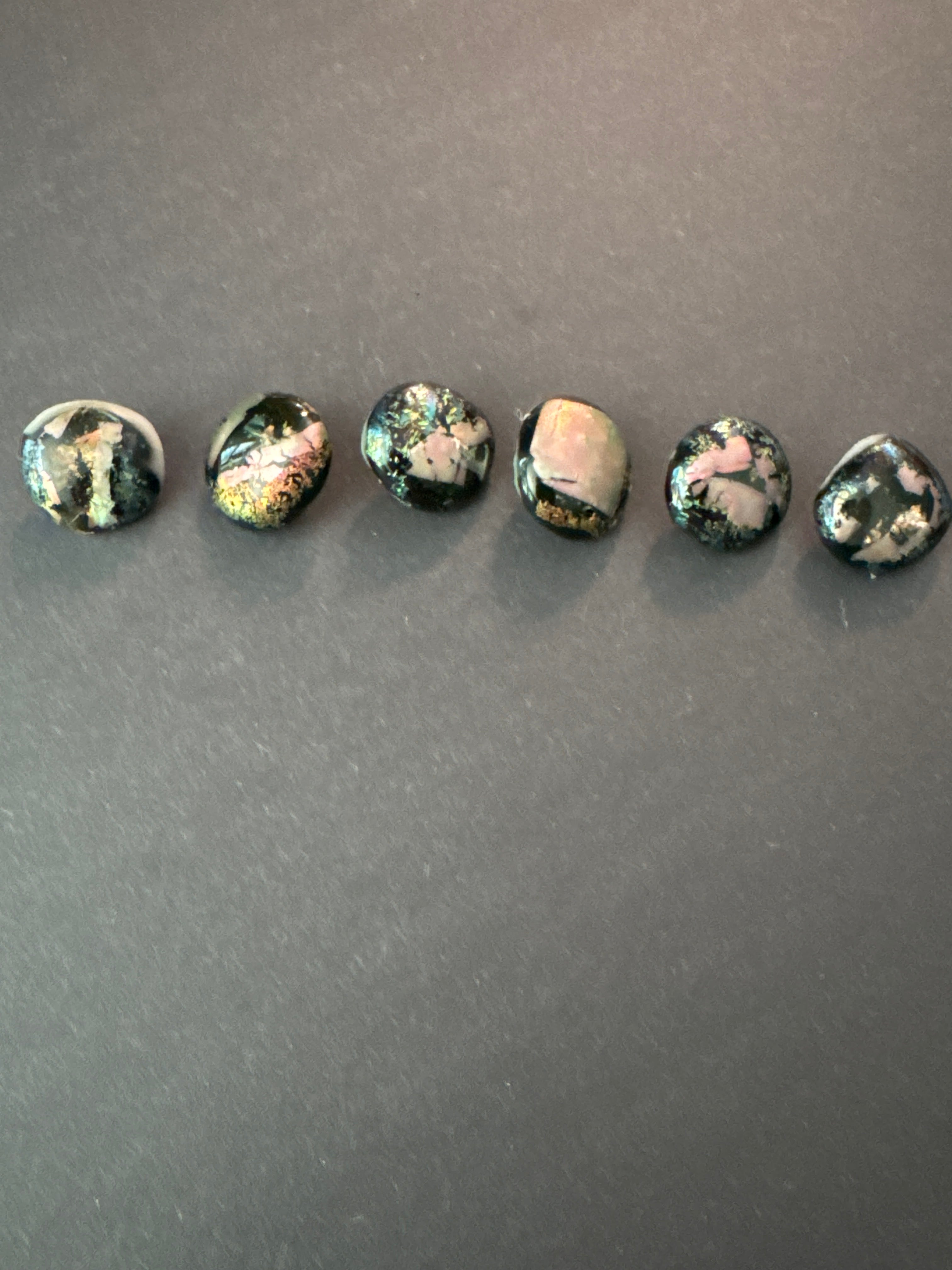 Recycled Fused Glass-Large Button
