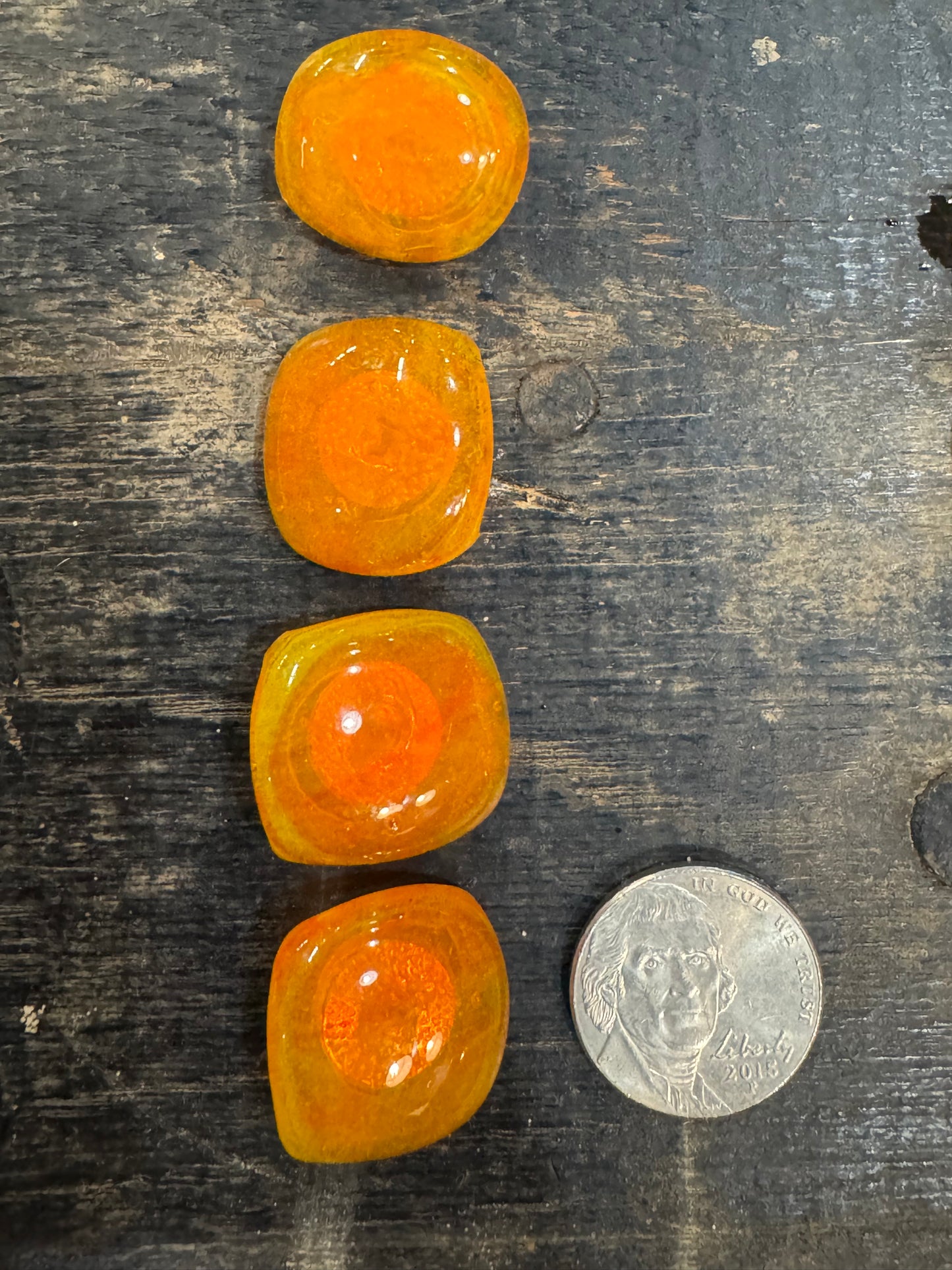 Recycled Fused Glass-Large Button