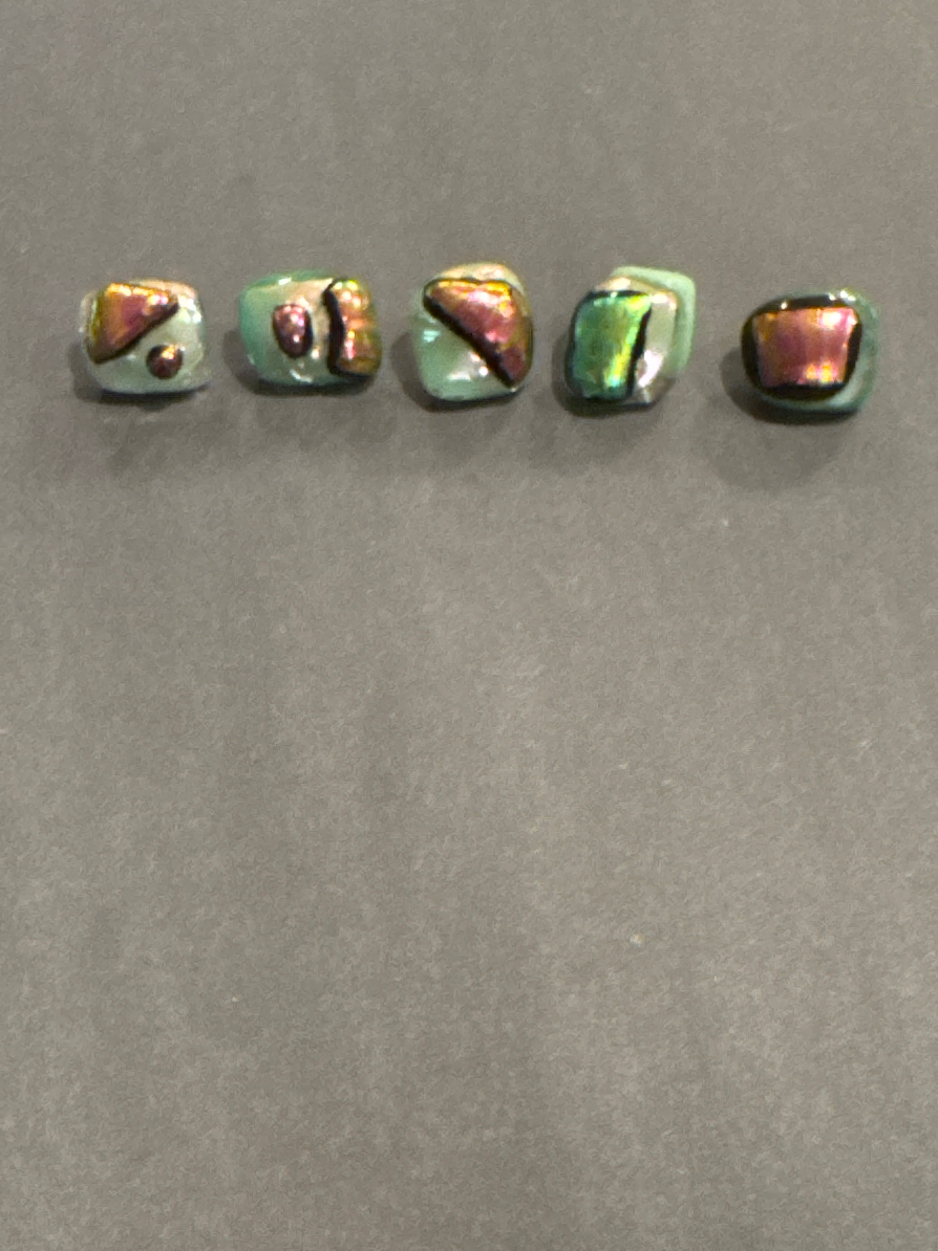 Recycled Fused Glass-Large Button