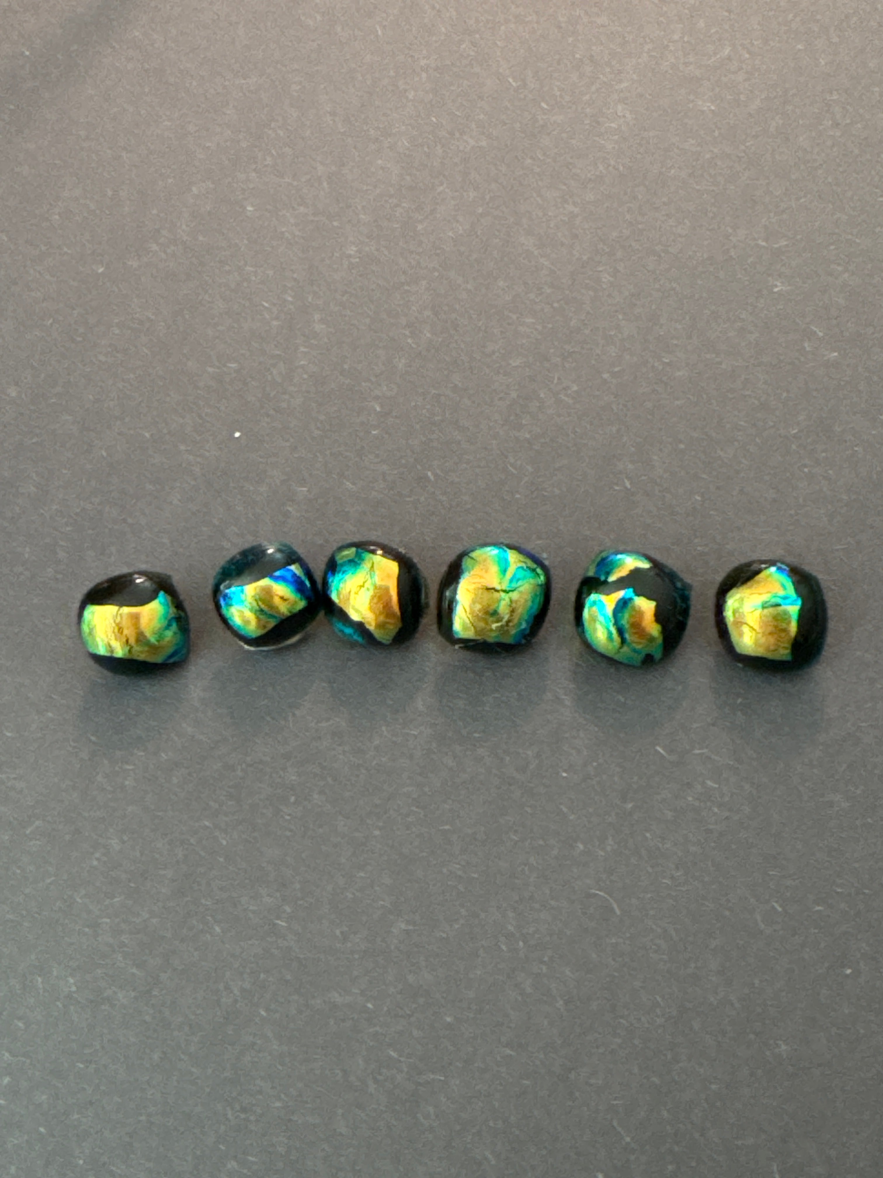 Recycled Fused Glass-Small Button