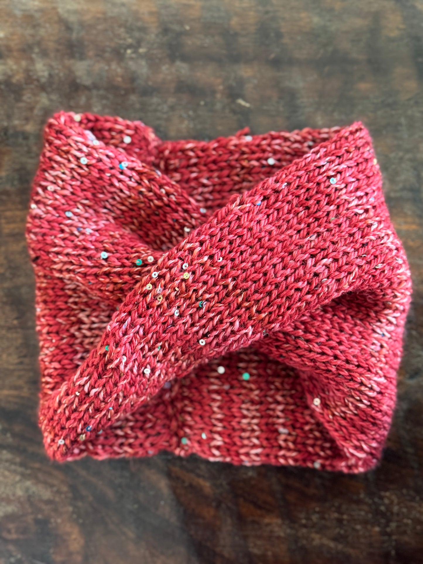 Double Knit Ear Warmer Headband-Twist