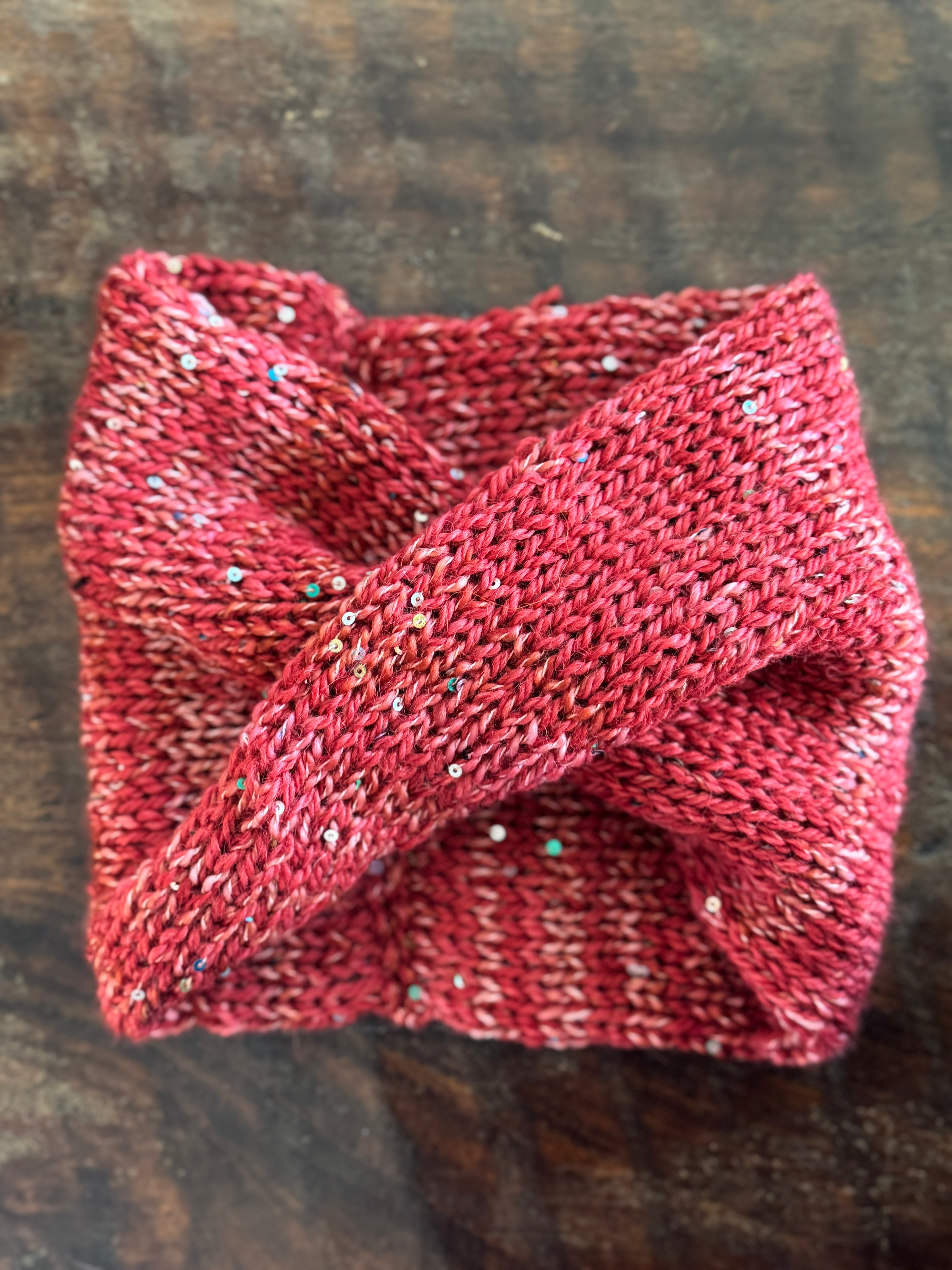 Double Knit Ear Warmer Headband-Twist