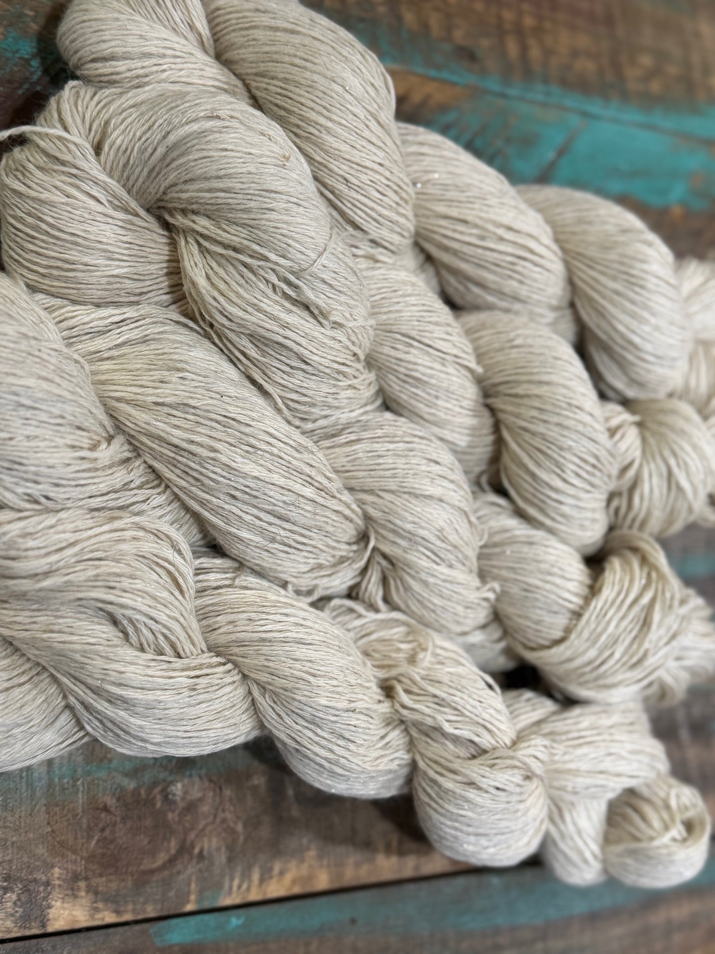 Fingering Huacaya Alpaca Bamboo Sparkle-Bare