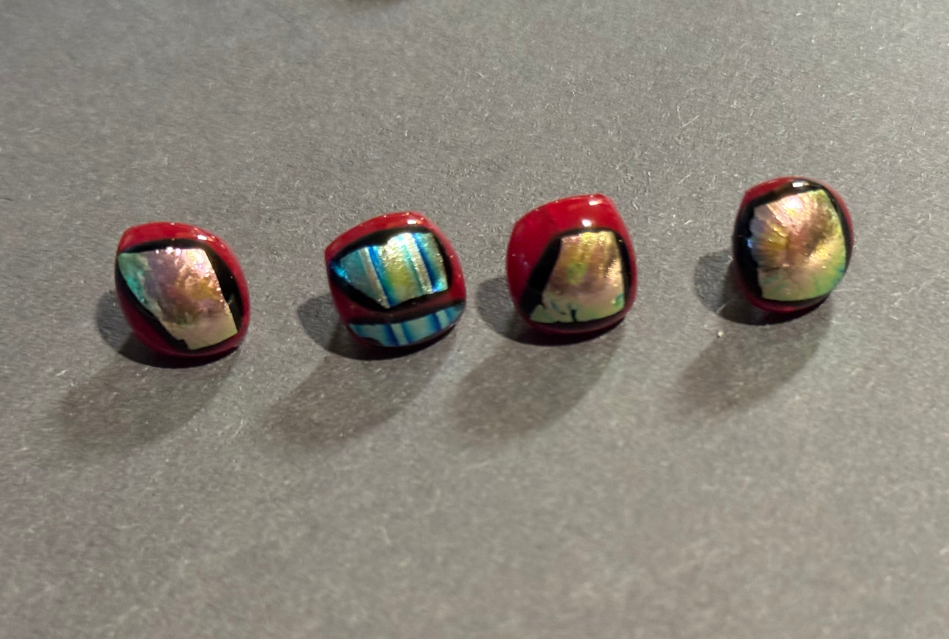 Recycled Fused Glass-Small Button