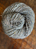 Hand Spun Bulky Alpaca Cotton Metallic Gold Sequins-Washed Denim