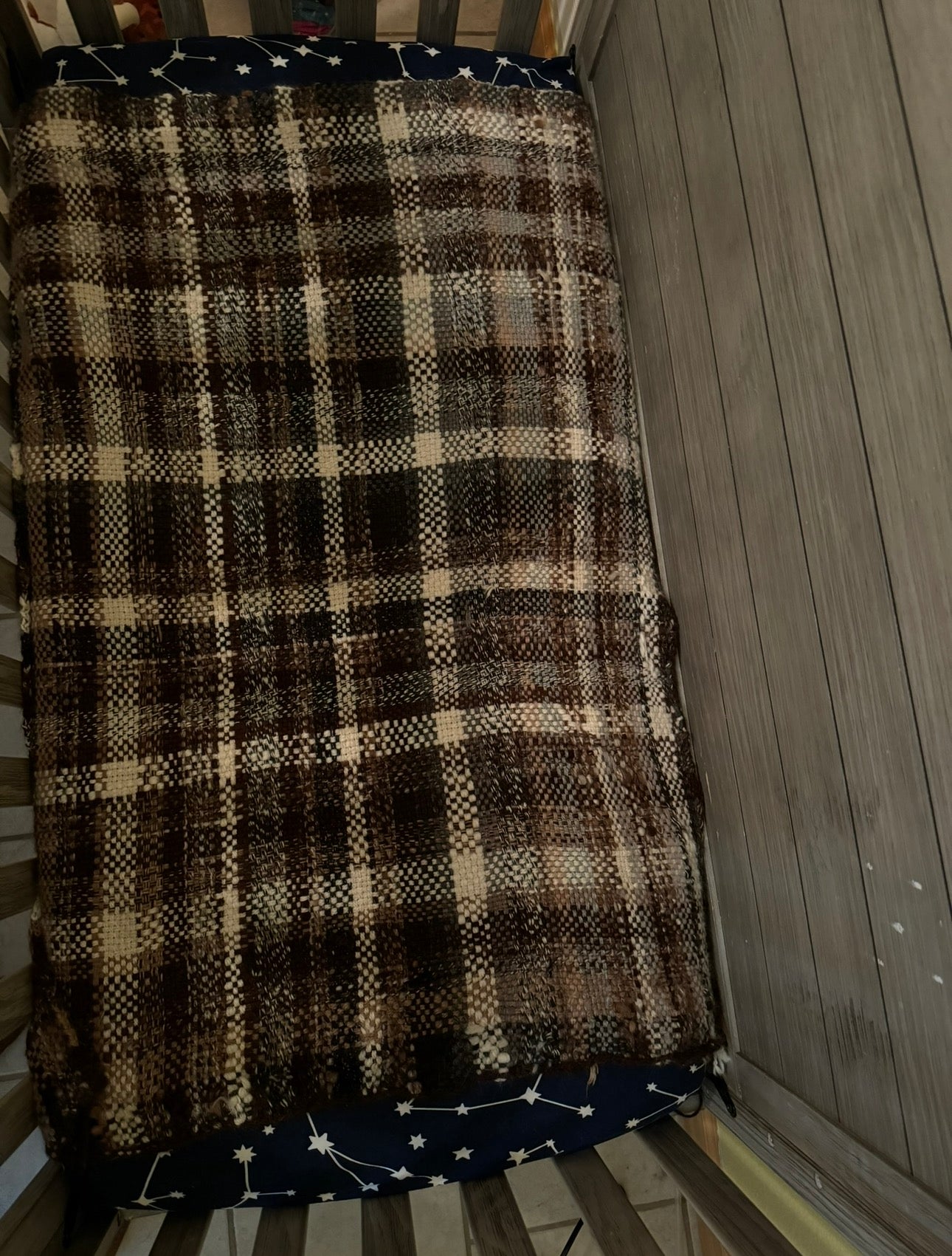 Hand Woven Alpaca Baby Blanket-Traditional Plaid