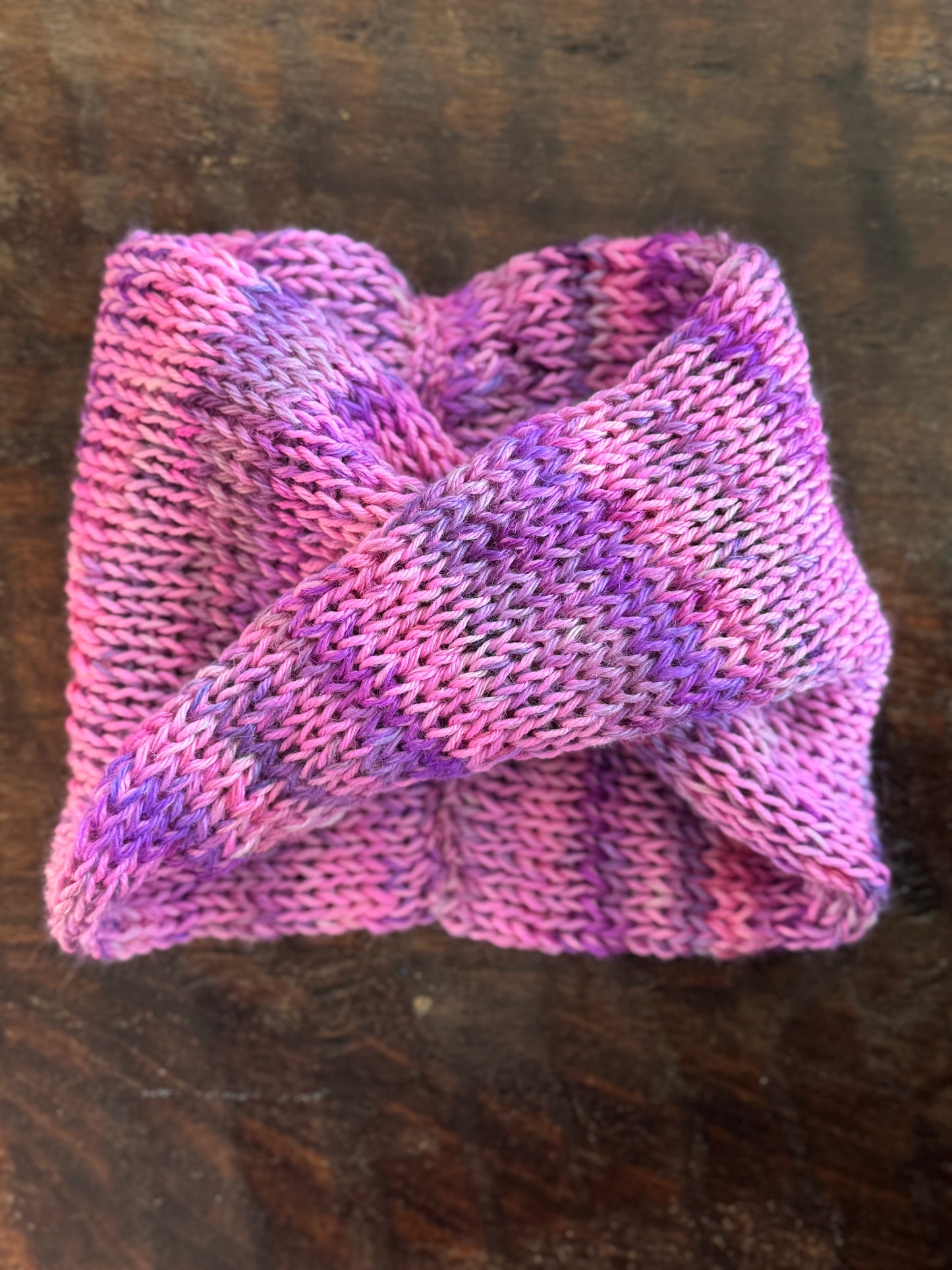 Double Knit Ear Warmer Headband-Twist