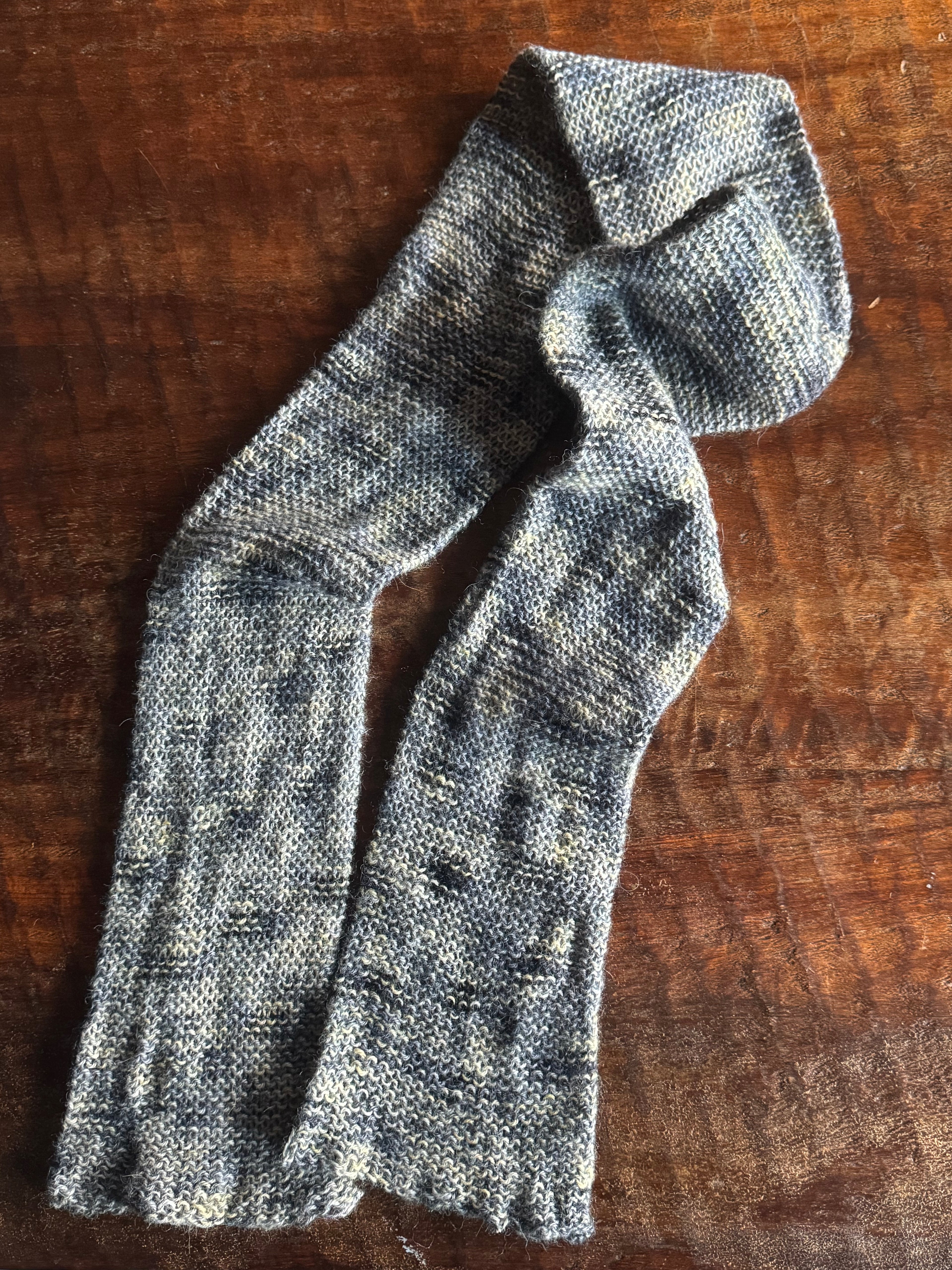 Double Knit Scarf-Blue Green