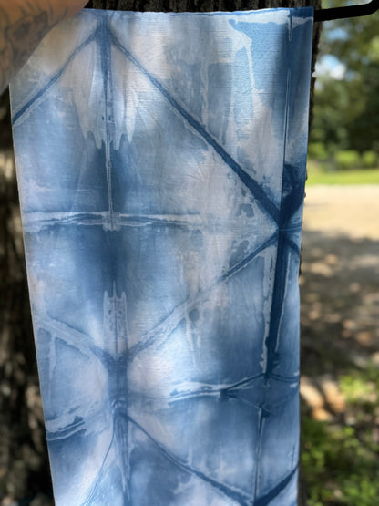 Curtains-Shibori Indigo Dyed
