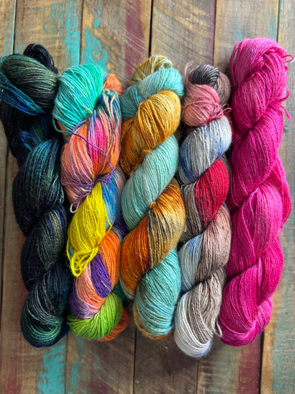 Fingering Alpaca BFL Silk