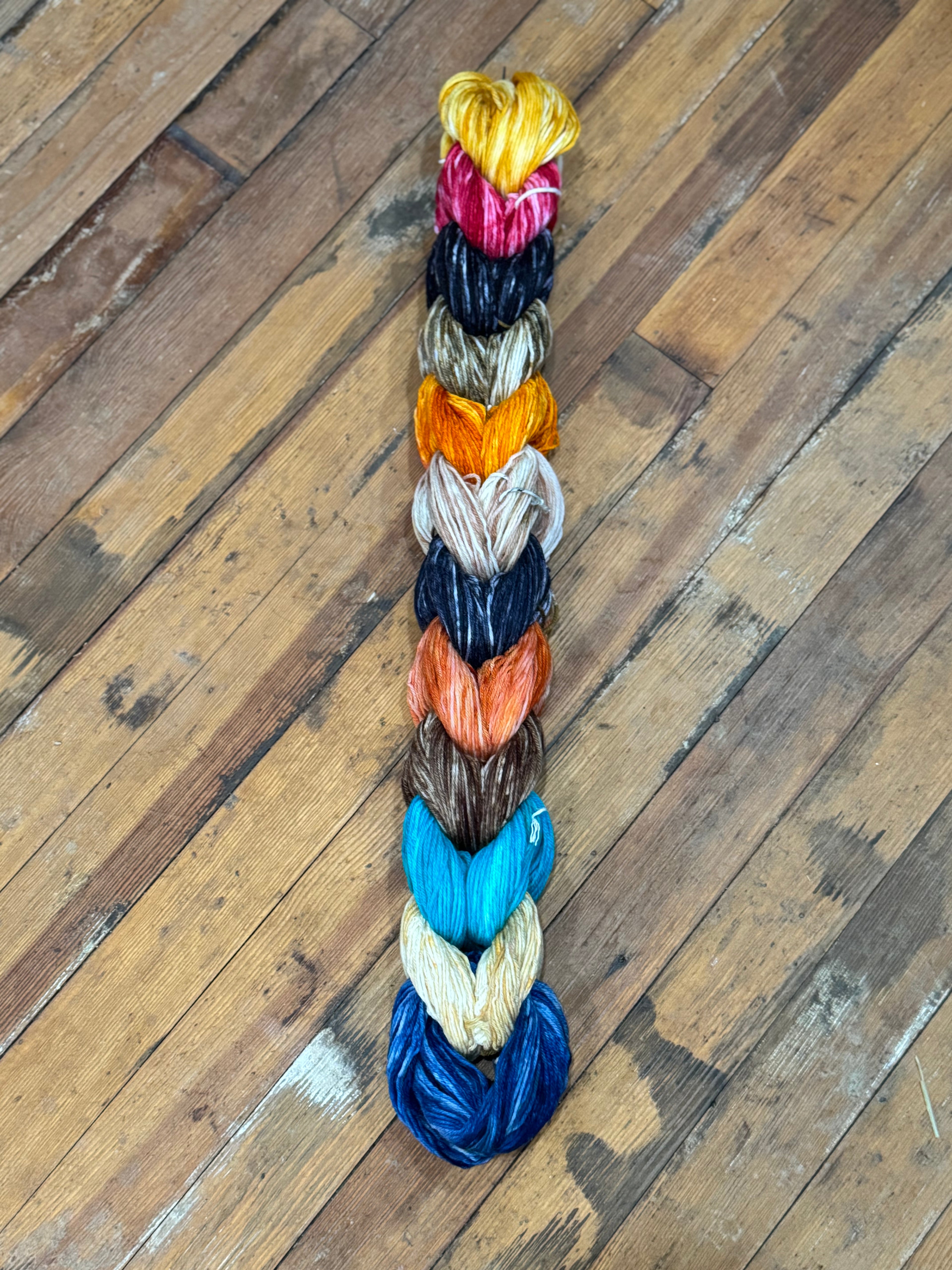 Worsted Superwash Wool Mini Bundle of 12
