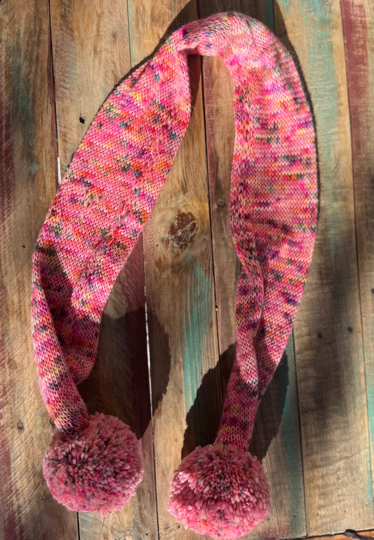 Double Knit Pom Scarf-Sprinkle