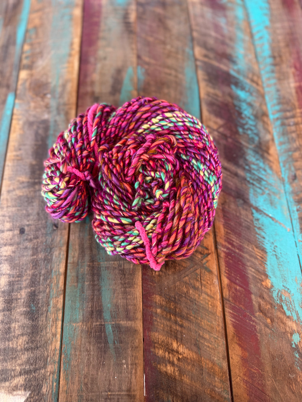 Hand Spun Yarn-Hibiscus