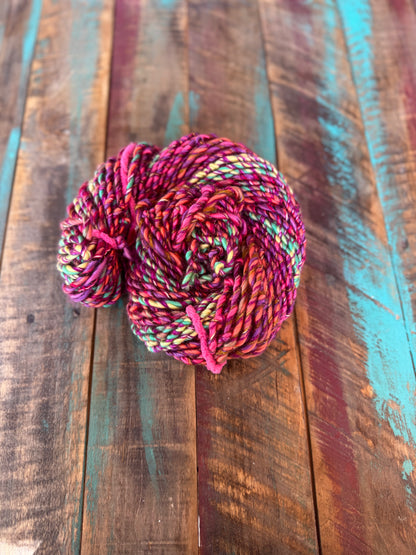 Hand Spun Yarn-Hibiscus