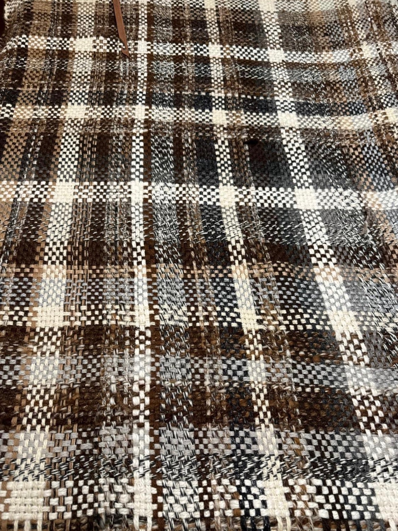 Hand Woven Alpaca Baby Blanket-Traditional Plaid