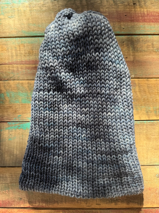 Double Knit Beanie-Slate Blue