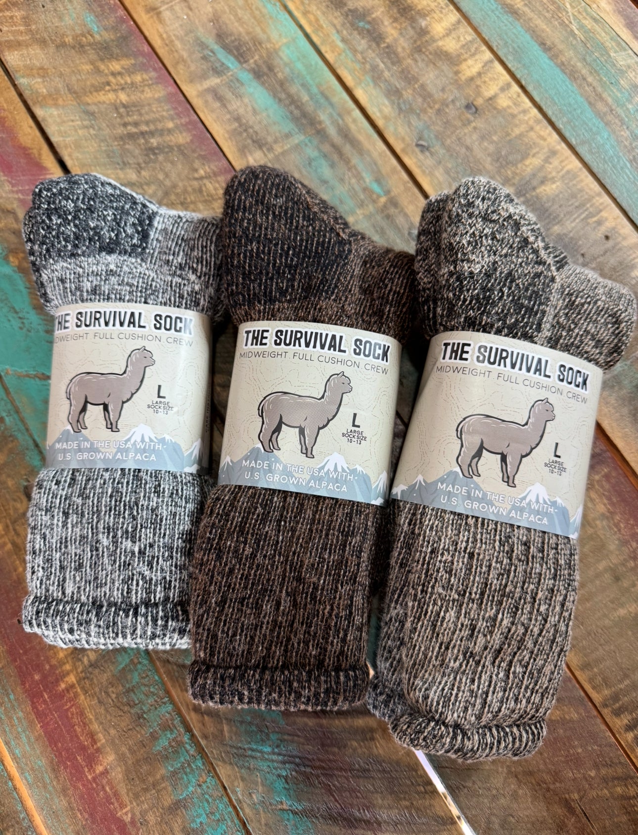 Midweight Full Cushion Alpaca Survival Sock