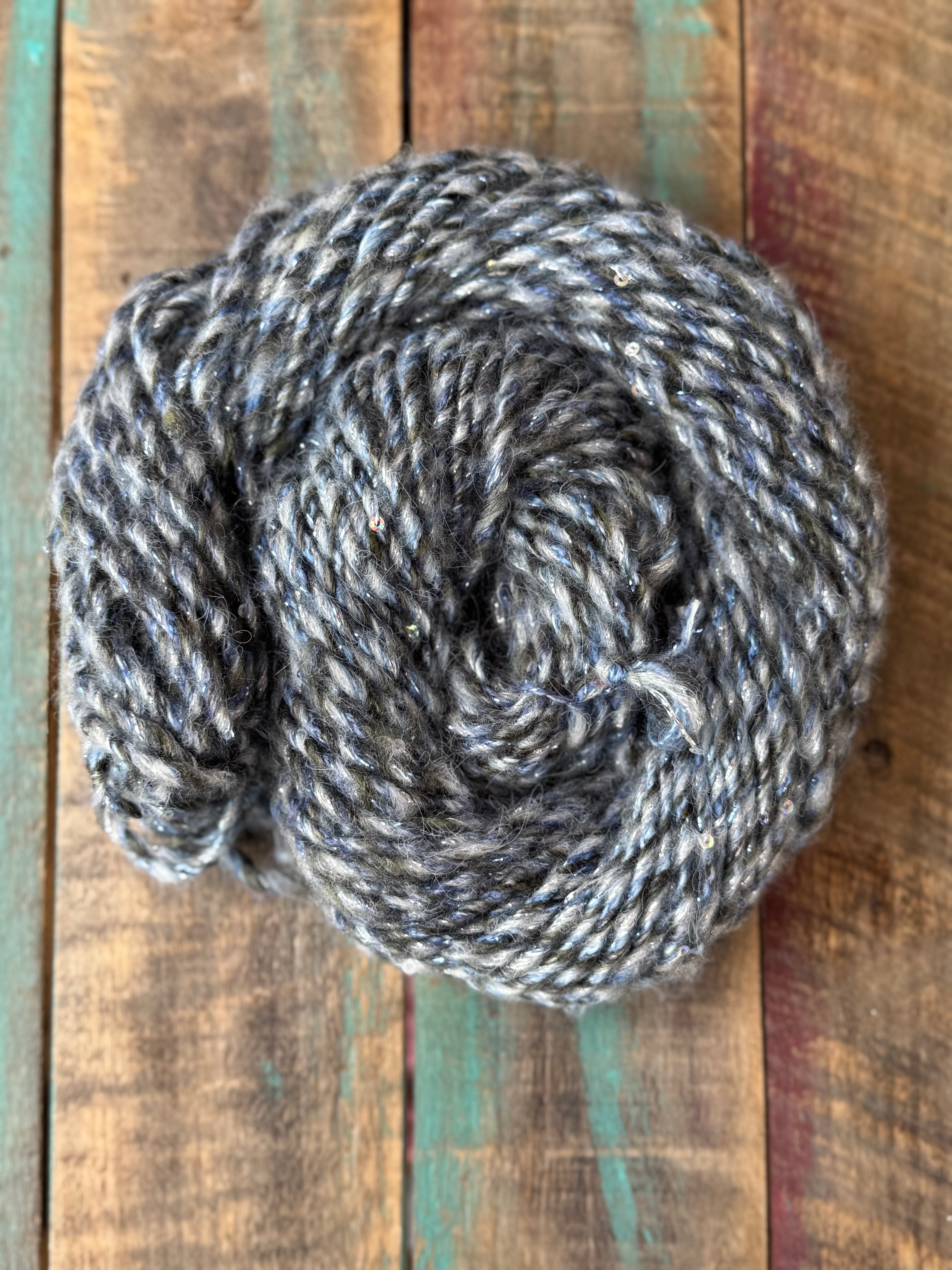 Hand Spun Aran-Dark Ice