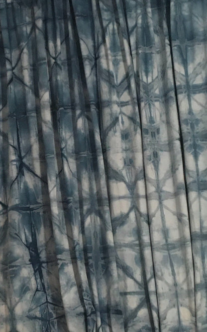 Curtains-Shibori Indigo Dyed