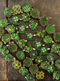 Beaded Resin Brooch/Hair Clip-Shamrock