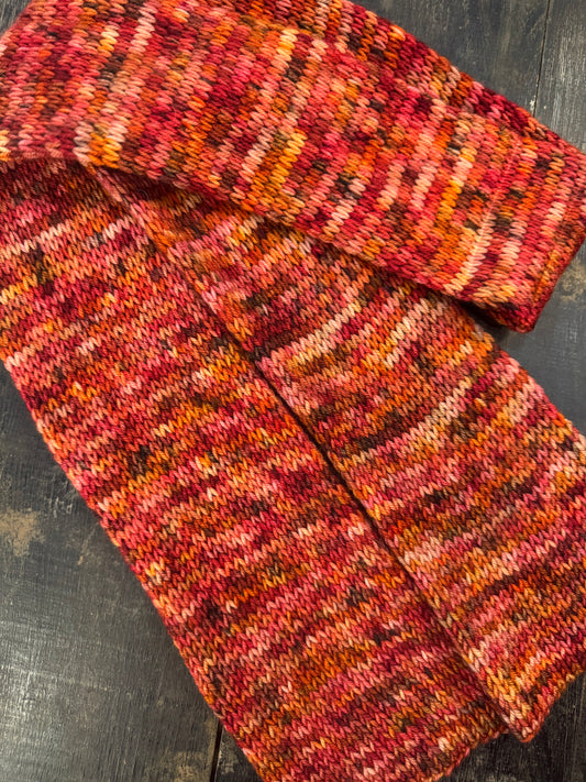 Double Knit Scarf-Flame