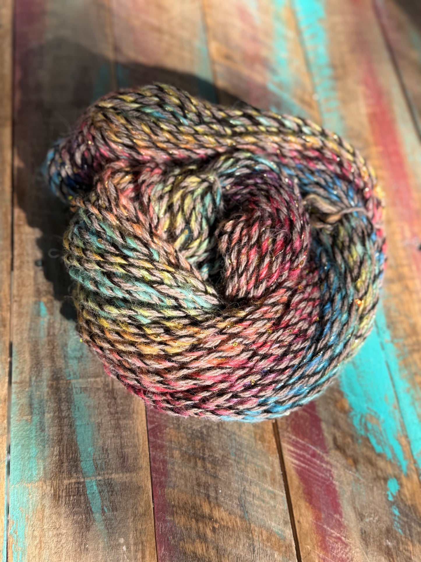 Hand Spun Bulky-Pastel Rainbow