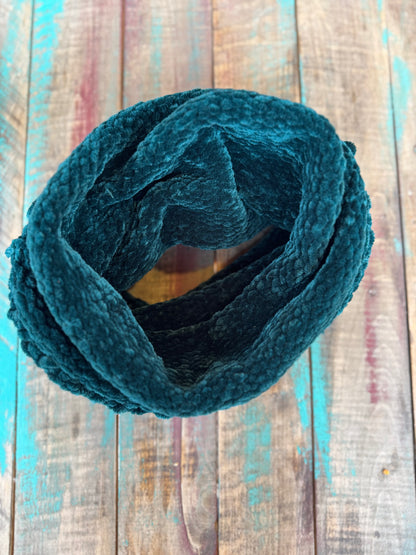 Knit Snood Scarf-Forest Green
