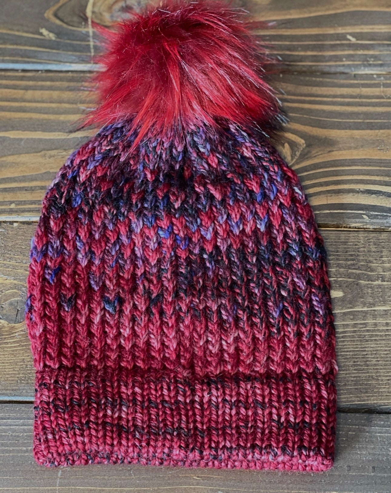 Knit Beanie-Queen of Hearts