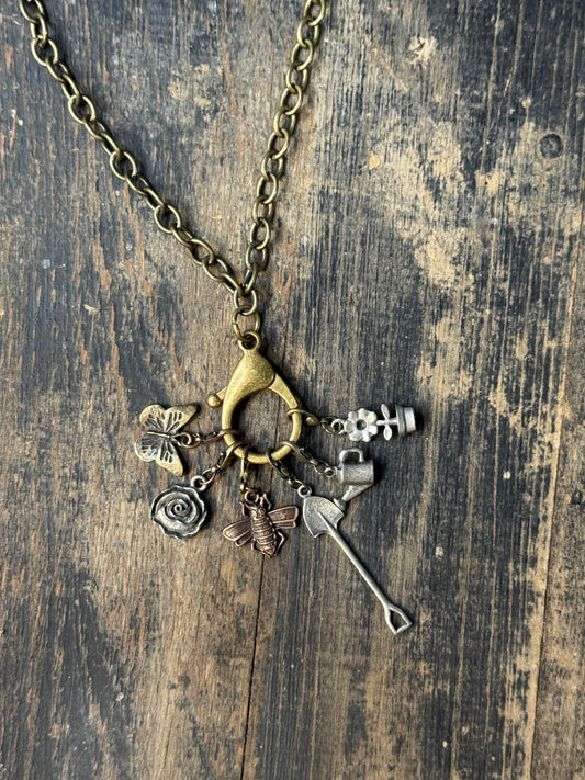Necklace Stitch Marker-Green Thumb