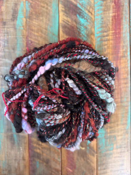 Hand Spun Coil Alpaca Acrylic Sparkle-Rustic
